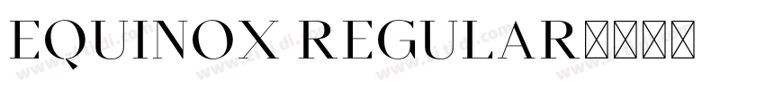 Equinox Regular字体转换
